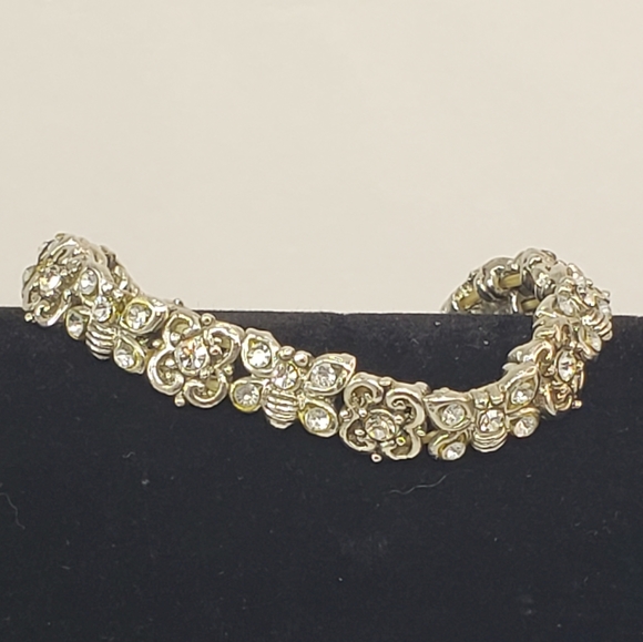 Silver Stretch Bracelet Rhinestone Crystals - Picture 5 of 8